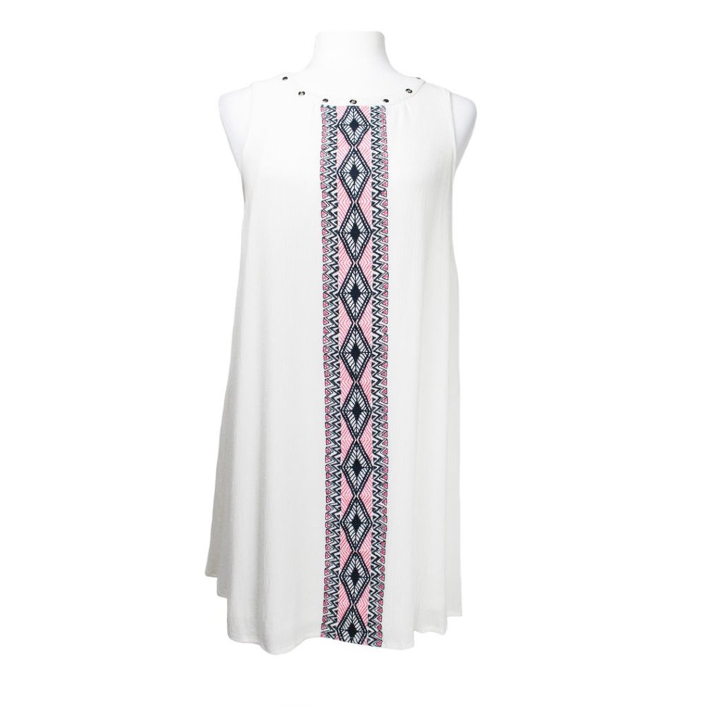 Hem & Thread Ivory Halter Neck Short Dress